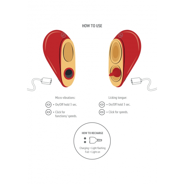 Estimulador de clitóris HeartBreaker vermelho