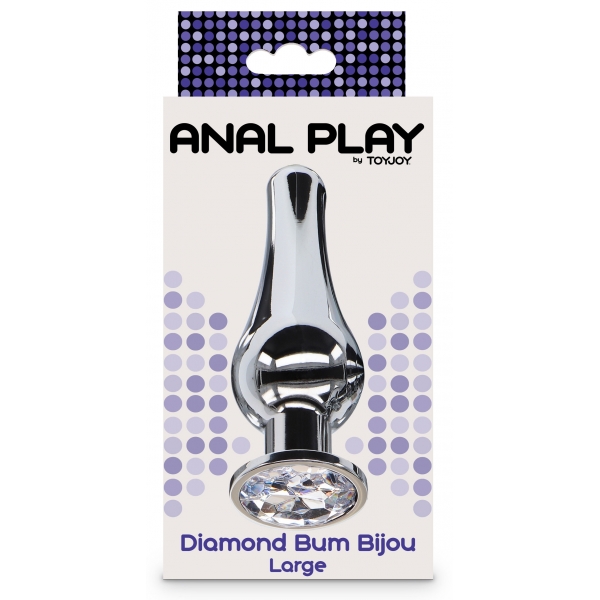 Plug para jóias anais Diamond Bum L 12 x 4,1cm