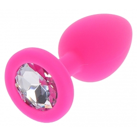 Schmuckplug Diamond Booty S 6 x 2.8cm Pink