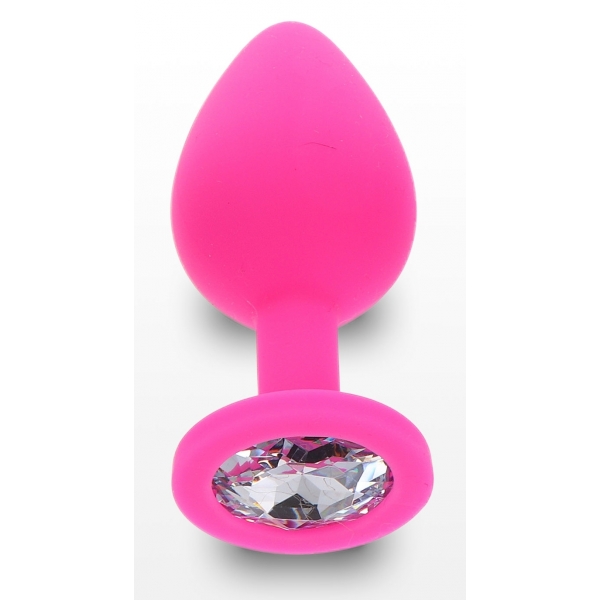 Plug Juwel Diamond Booty M 7 x 3.5cm Pink