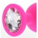 Plug Bijou Botín Diamante M 7 x 3,5cm Rosa