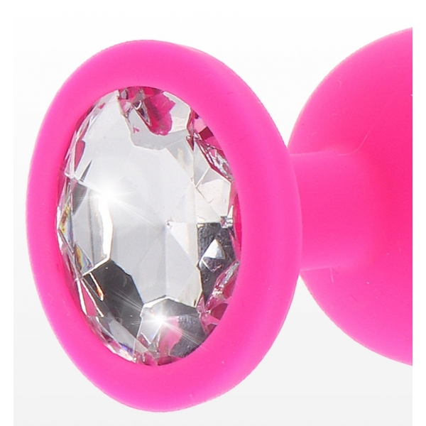 Plug Bijou Diamant Booty M 7 x 3,5cm Roze