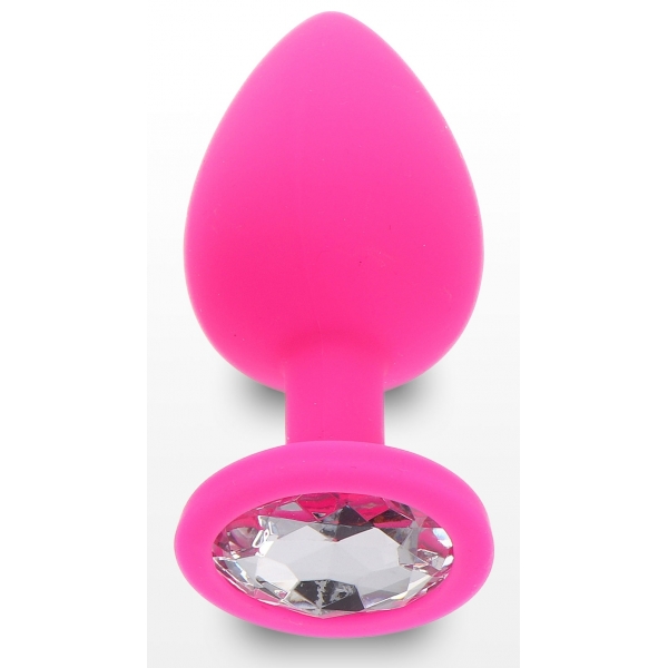 Tapón Bijou Botín Diamante L 9 x 4cm Rosa