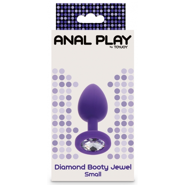 Plug Bijou Diamond Booty S 6 x 2.8cm Violeta