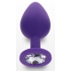 Plug Bijou Diamond Booty M 7 x 3,5 cm Viola