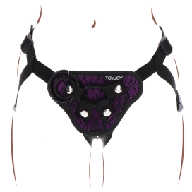 Get Real TOYJOY Strap-On Lace Harness Purple