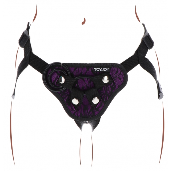 Strap-On Lace Harness Purple