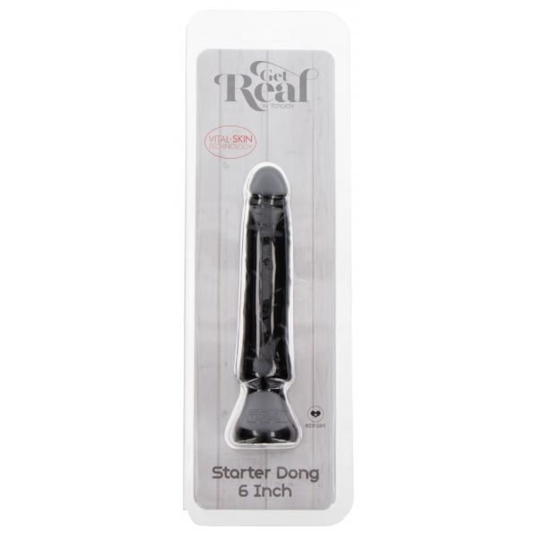 Dildo pequeno com cabo para iniciantes Dong 13 x 3cm Preto