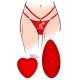 Stimulateur de clitoris avec culotte dentelle Divine Panty Rouge