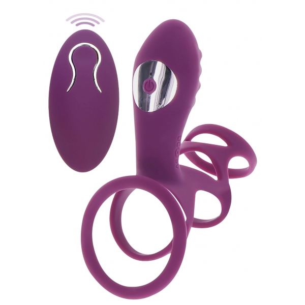 Vibrierende Penishülle Halo Halo C-Ring Happiness 7cm Violett