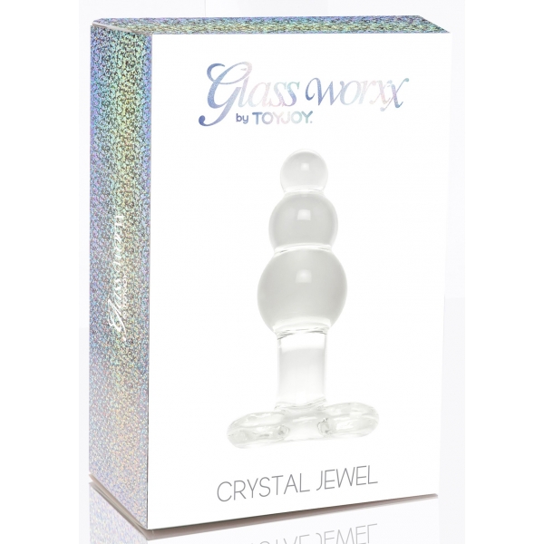 Crystal Jewel glazen plug 9,5 x 3,5cm