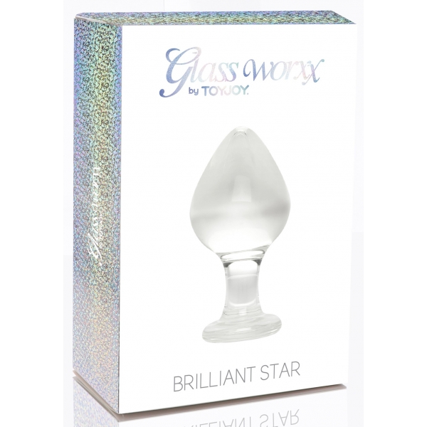 Brilliant Star glass plug 8 x 4.5cm