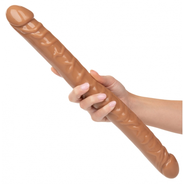 Dildo duplo Queen Size 43 x 4,2 cm castanho