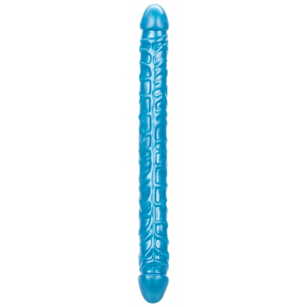 Double Dildo Queen Size 43 x 4.2cm Blue