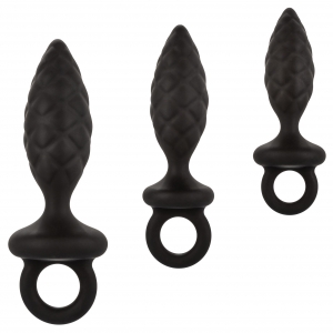 Calexotics Kit di 3 tappi per kit di sonde in silicone nero