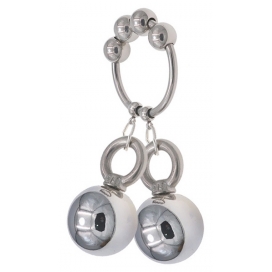 MenSteel Metal ring with 2 Weight Hanger balls 160g