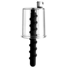 KINKgear Rosebud Driller Cylinder with Silicone Swirl Anal Plug
