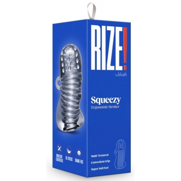 Rize Squeezy transparent masturbator 10.5cm