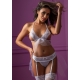 Set 2 pezzi reggiseno e reggicalze bianco