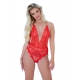 Deep-V Lace Body Red