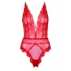 Deep-V Lace Body Red