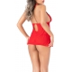 Peek-a-Boo Ruffle Babydoll Red