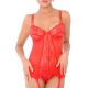 Suspender Belt Lace Cami Red