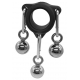 Silicone Ring with 3 Metal Pendant Balls S