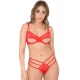 Thong Lace Straps Red