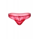 Tanga con abertura íntima Crotchless Rojo