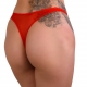 String avec ouverture intime Crotchless Rouge