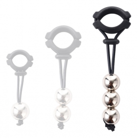 KINKgear Metal Beads Ring Testicle Weight - 36mm L 520gr