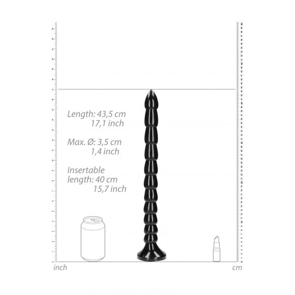 Consolador Largo Apilado Anal Serpiente M 40 x 3.5cm