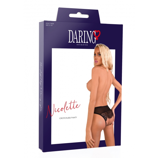 Nicolette Black Open Back Panties (cuecas abertas nas costas)