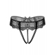 Fio-dental com bandeau de renda Delphine Preto