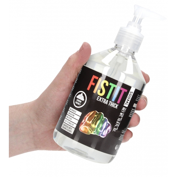 Fist It Extra Dik Regenboog Water Glijmiddel - Pomp 500ml