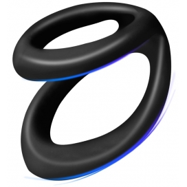 Uplift Silicone Cock & Ball Support C-Ring BLACK
