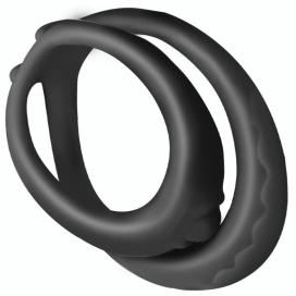 Double Cockring Silicone SOFT DUO 40mm Noir