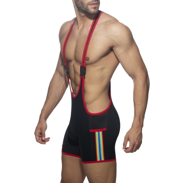 Singlet Tape Wrestling Black