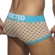 Geometric Boxer Brown-Turquoise