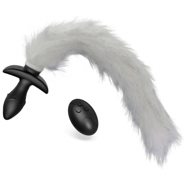 Vibrating Fox Tail Plug Vibrator