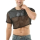 Men Coquettish Breathable Mesh Crop Top