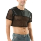 Men Coquettish Breathable Mesh Crop Top