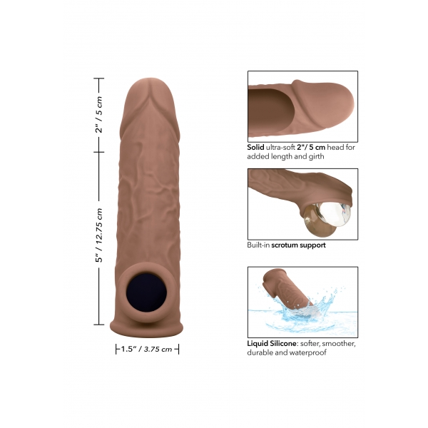 Extensión para el pene 18 x 4,5 cm Marrón