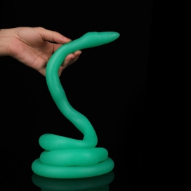 Deepleasure Dildo lungo Ultra Snake 120 x 2,7 cm Verde