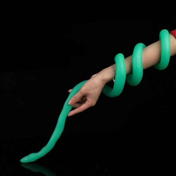 Dildo longo Ultra Snake 120 x 2,7 cm Verde