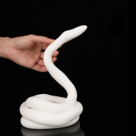 Dildo lungo Ultra Snake 120 x 2,7 cm Bianco