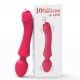 Magic Wand Vibrator With Tongue RED