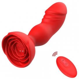 MyPlayToys Juliet Rose Anal Dildo Vibrator RED