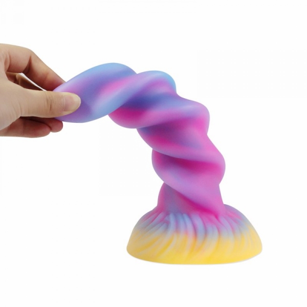 Consolador Unicornio Spiral Glow 17 x 5.5cm